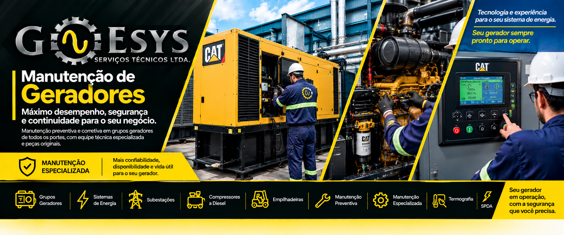 Manutenção de Geradores em Manaus, Manutenção preventiva e corretiva de geradores e grupos geradores,
                com diagnóstico técnico, inspeções