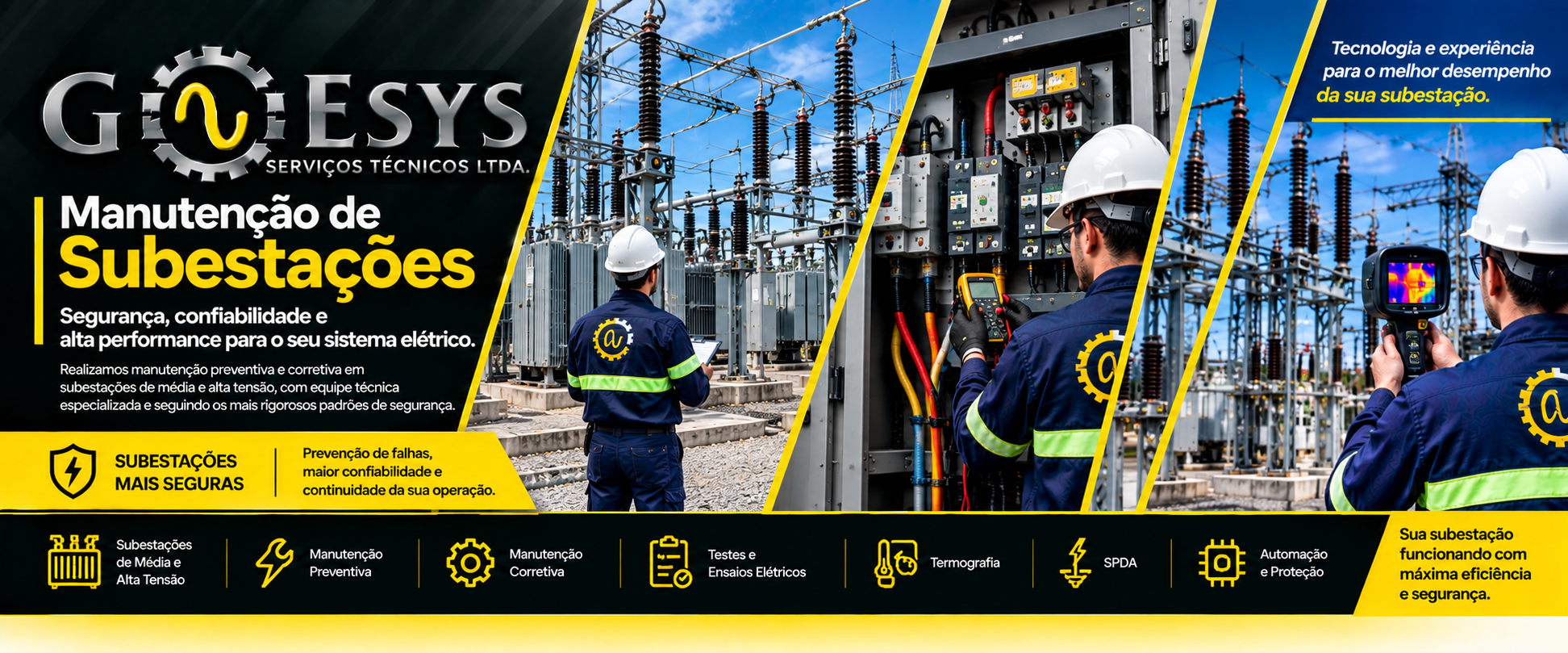Manutenção de Subestações com Serviços de manutenção preventiva e corretiva de subestações em Manaus. Inspeção, termografia, SPDA e soluções técnicas para sistemas elétricos